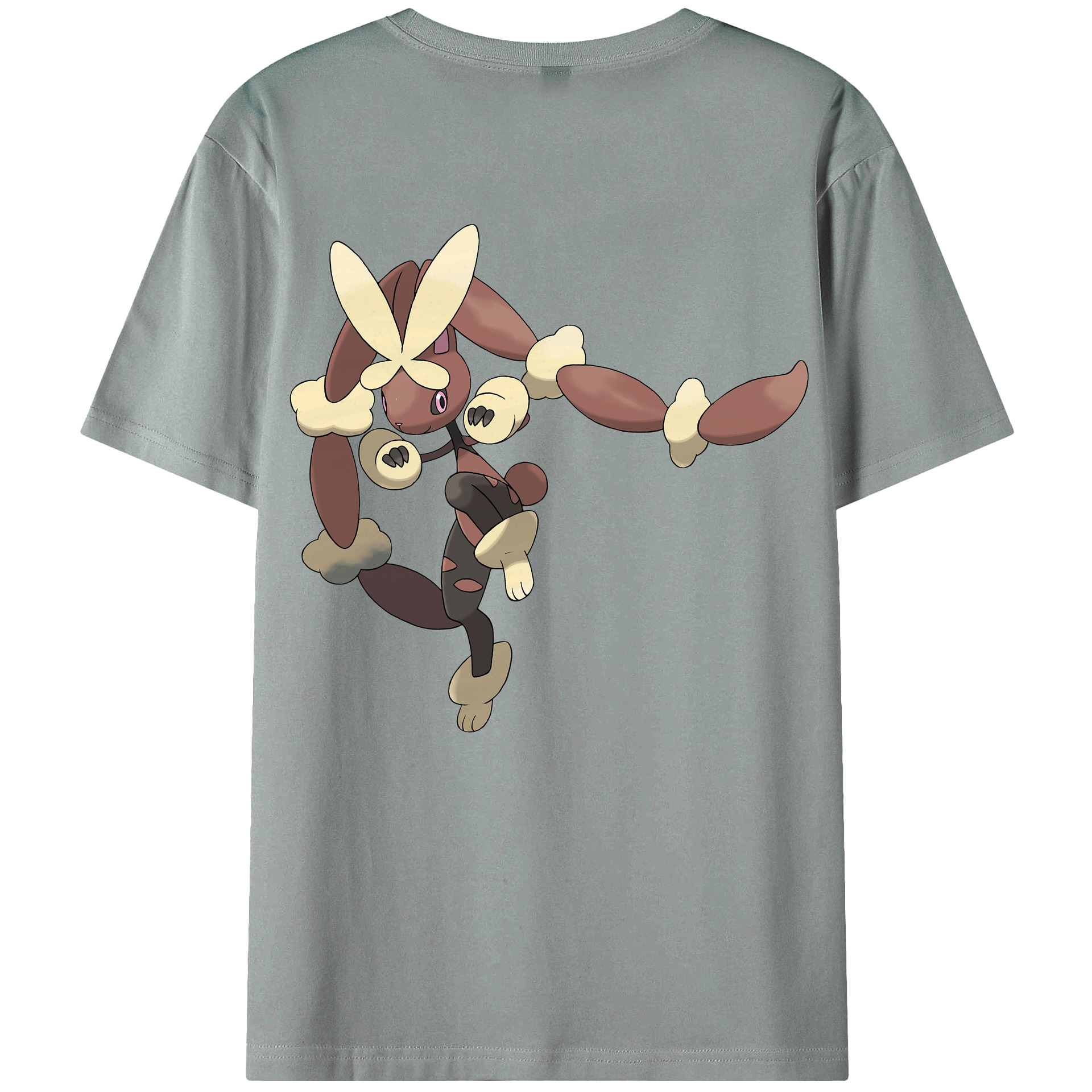（画像用） ポケットモンスター Pokémon 綿100％ メンズ半袖Tシャツ（バックプリント） 通気性